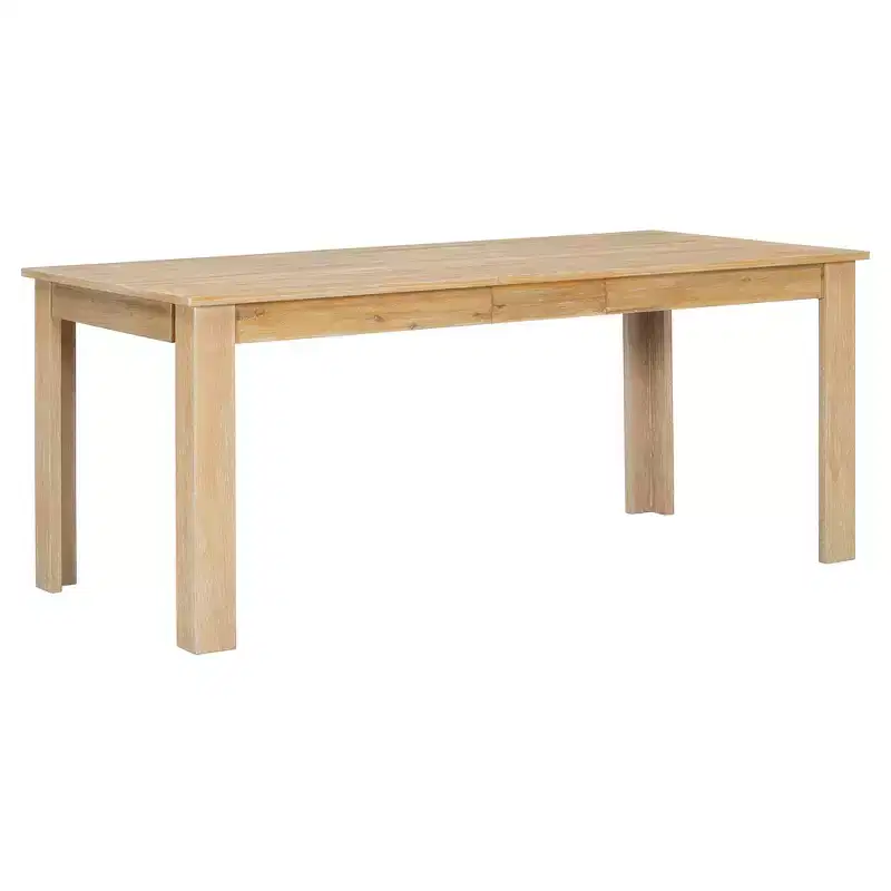 Whisen 7-Piece Wooden Dining Table Set Mutifunctional Extendable Table,12 Leaf and 2 Drawers, 6 Dining Chairs
