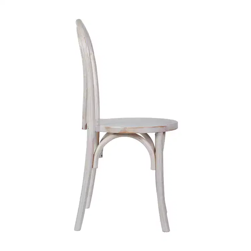 Emma and Oliver Set of 2 Solid Wood Thonet Style Stack Dining Chairs