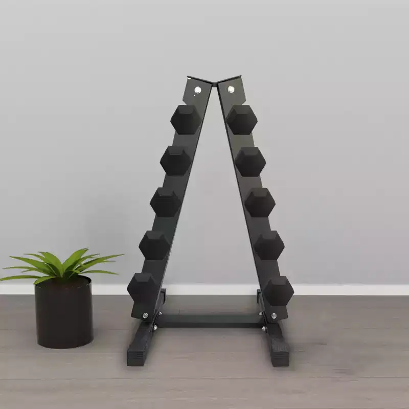 A-Frame Steel Dumbbell Rack Stand for Home Gym Weight Storage