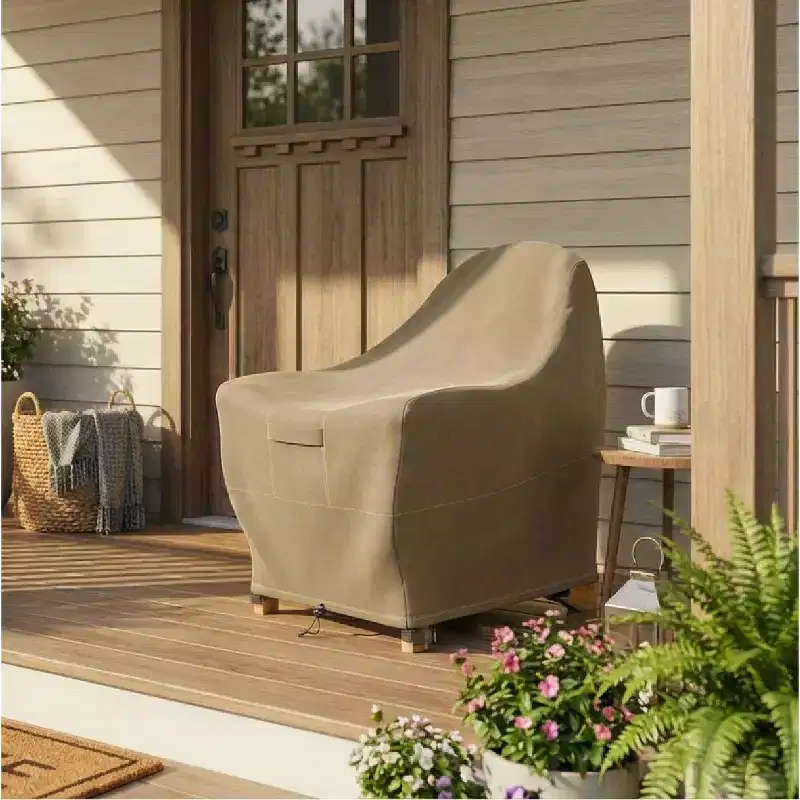KHOMO GEAR Premium Adirondack Patio Chair Cover  Brown, Durable, Weatherproof, UV Resistant, Protection from Rain & Dust