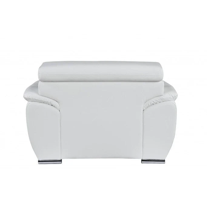 HomeRoots Genuine Leather Chair and a Half - 38