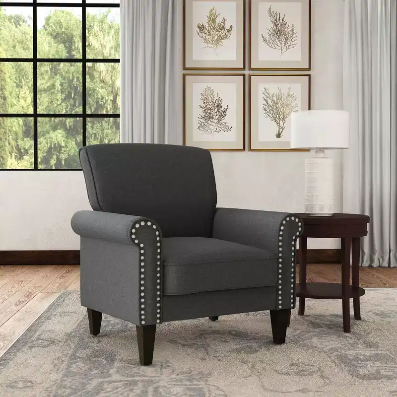 HL Home,Traditional Armchair with Nailheads