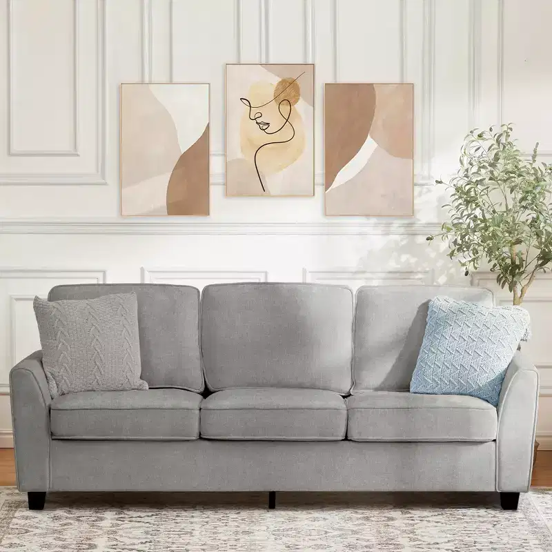 83 Inch Modern 3 Seater Sofa,Cozy & Comfy Mid-Century Modern Couch for Living Room, Home Office & Apartment