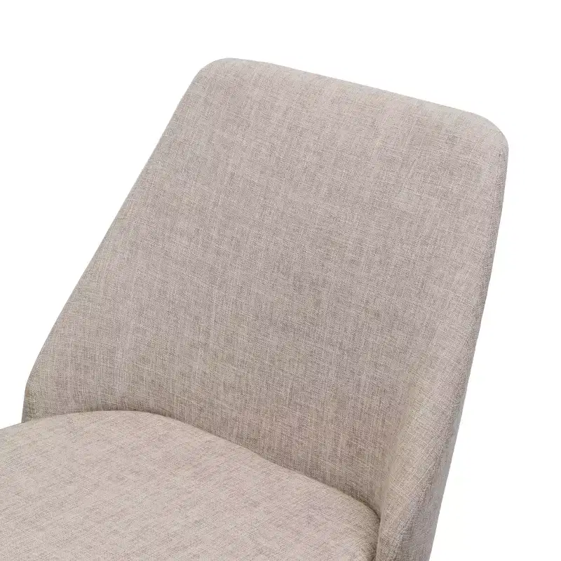 GDFStudio Fira Mid-Century Modern Upholstered Dining Chairs wiith Iron Legs (Set of 2)