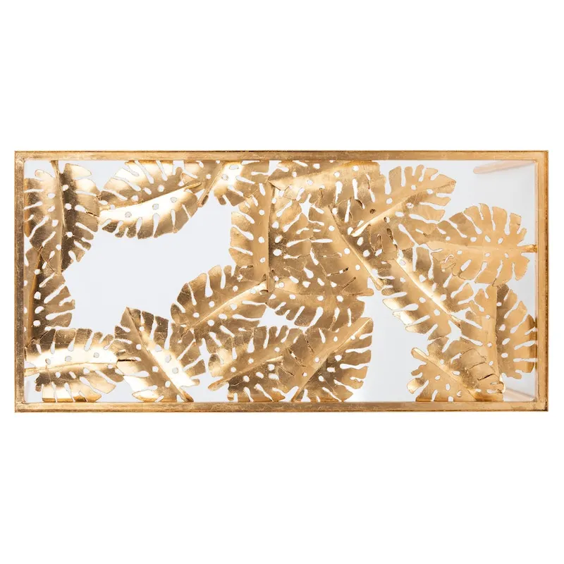 SAFAVIEH Rianda Palm Leaf Coffee Table - 24 x 47.5 x 18 - 24Wx48Dx18H
