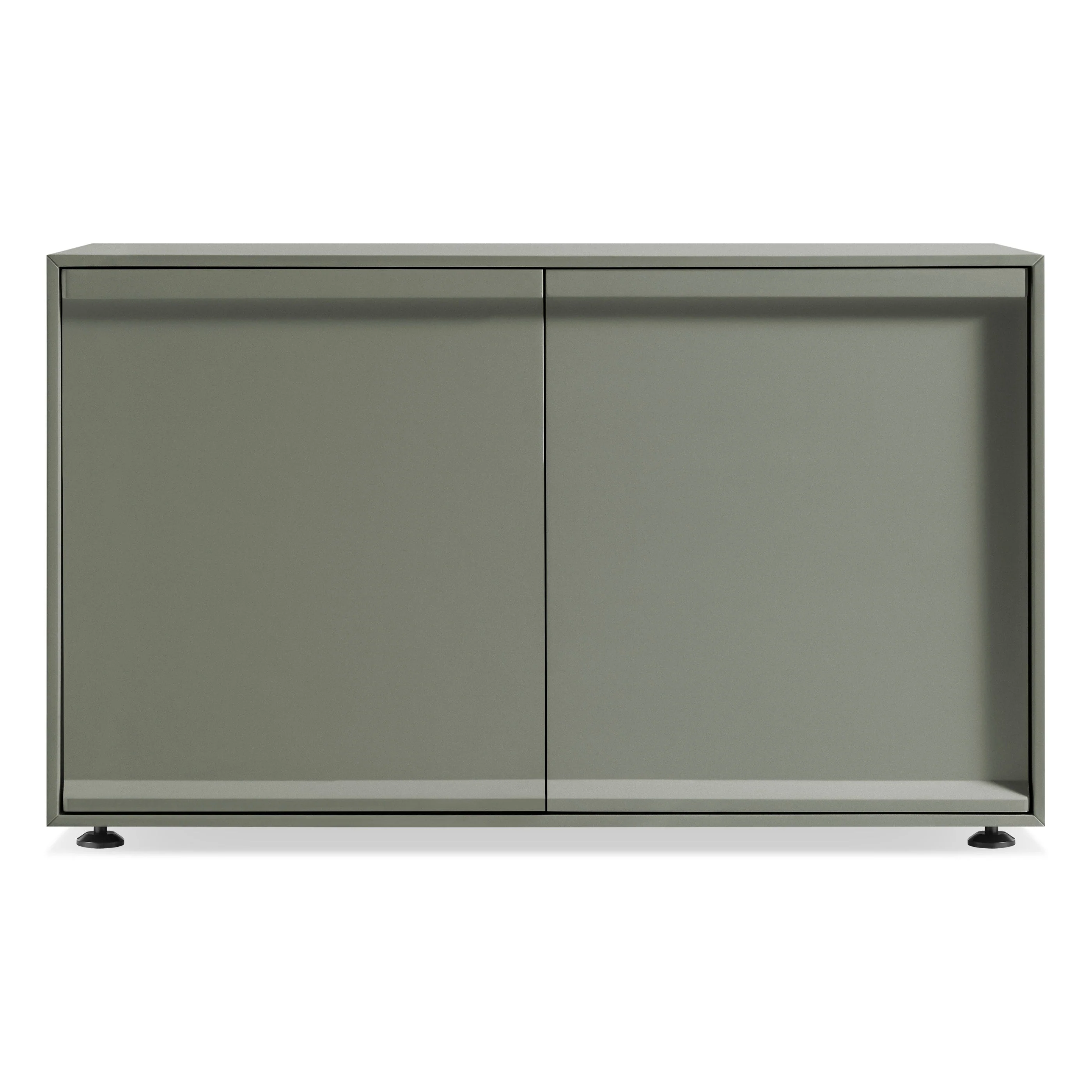Modern Putty Wood Dresser with Soft-Close Doors for Living Room