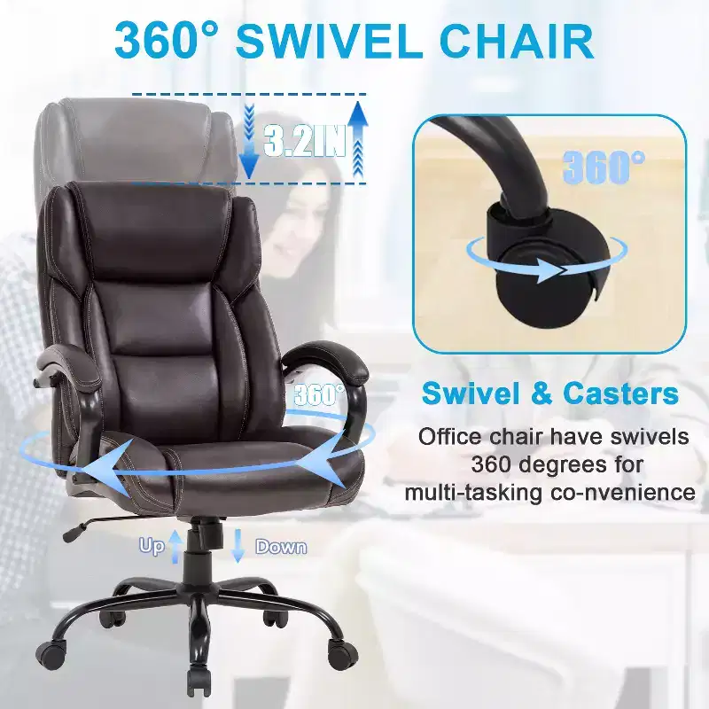 BestMassage Big and Tall Office Chair 500lbs Computer Chair Desk Chair