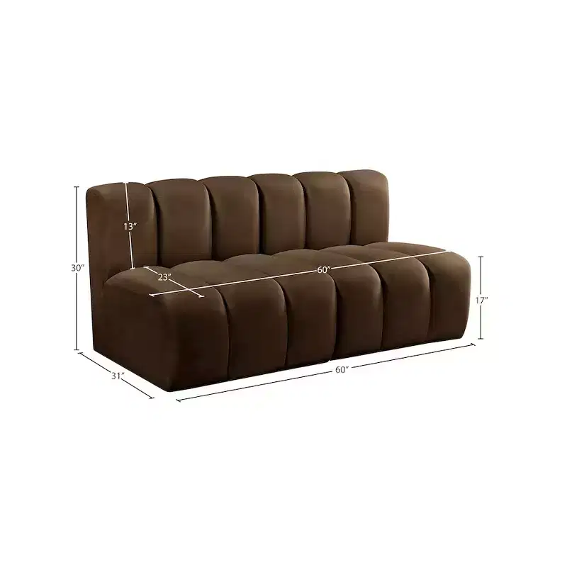 Meridian Furniture,Arc Velvet Modular Sofa
