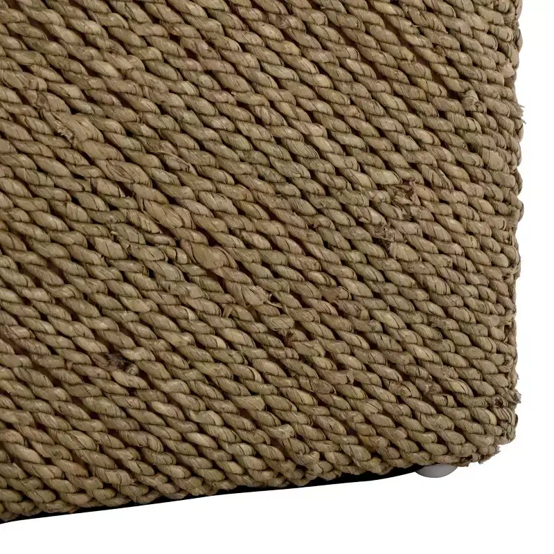 Malta Woven Seagrass Ottoman - CWK2028 - Natural - Safavieh Couture