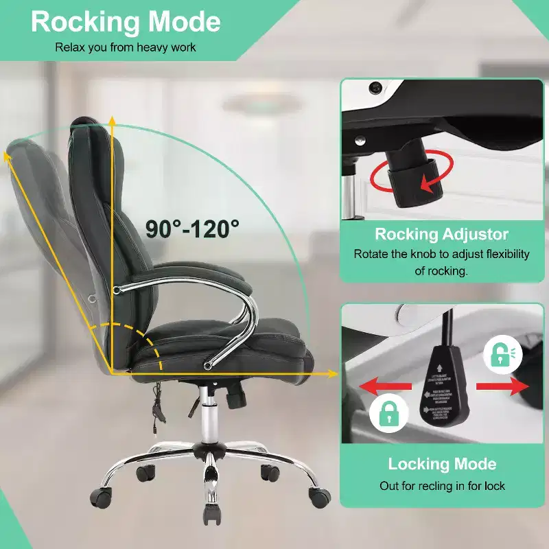 BestMassage Office Chair Executive Chair with PU Leather High Back Desk Chair