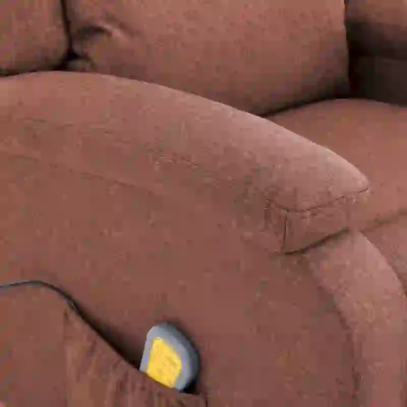 vidaXL Massage Chair Brown Fabric - 71 x 92 x 96 cm