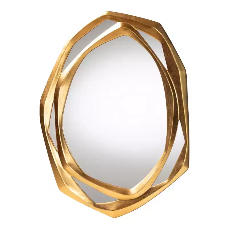 Antique Goldleaf Accent Wall Mirror, Vintage Inspired Decorative Mirror