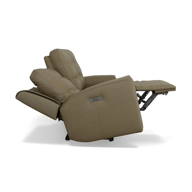 Top Grain Leather Power Reclining Sofa with Power Headrests and Zero Gravity