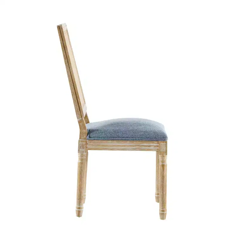 Christopher Knight Home Set of 6 Brielle French Country Wood and Cane Upholstered Dining Chairs Slate Blue