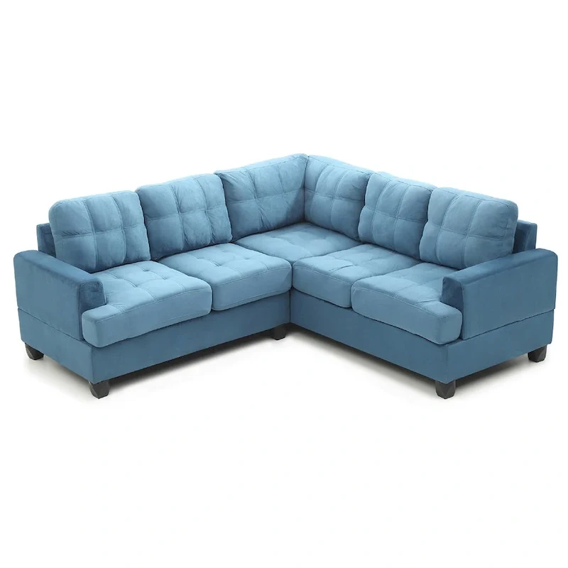 Sandridge 80 in. W 2-piece Microfiber L Shape Sectional Sofa - 80L x 80W x 36H