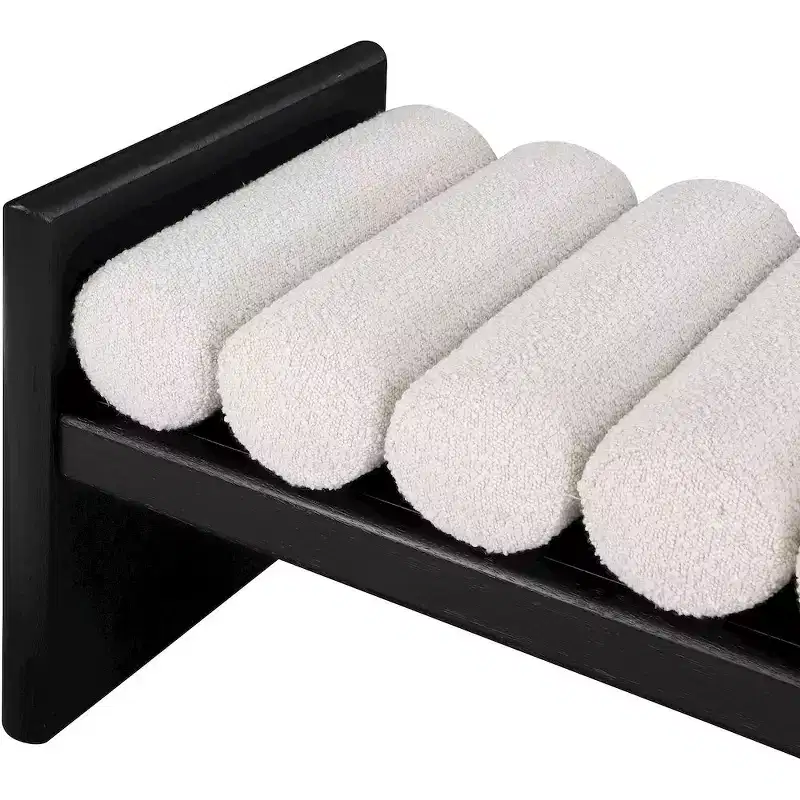 Meridian Furniture,Waverly Boucle Fabric Bench
