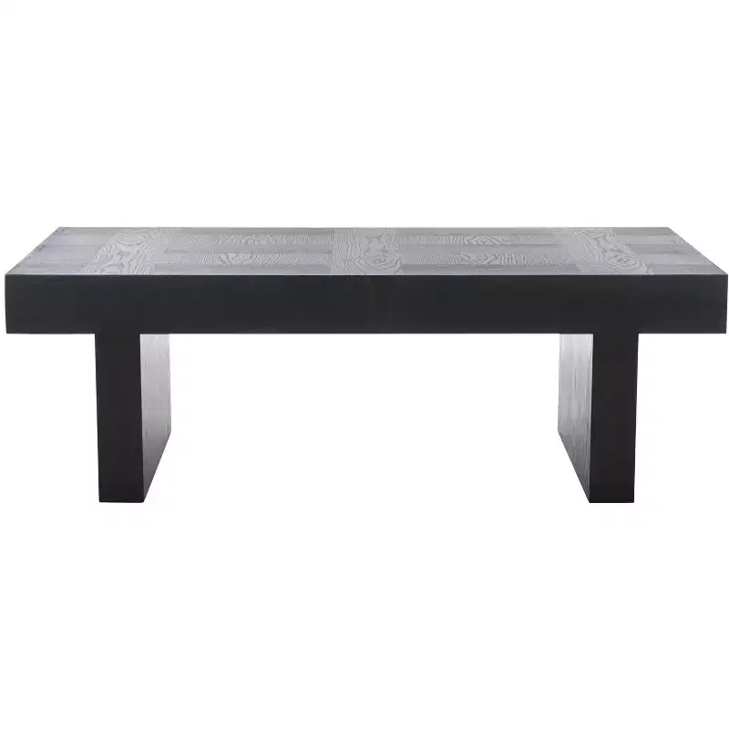 Modern Wood & Metal Coffee Table – Living Room Center Table