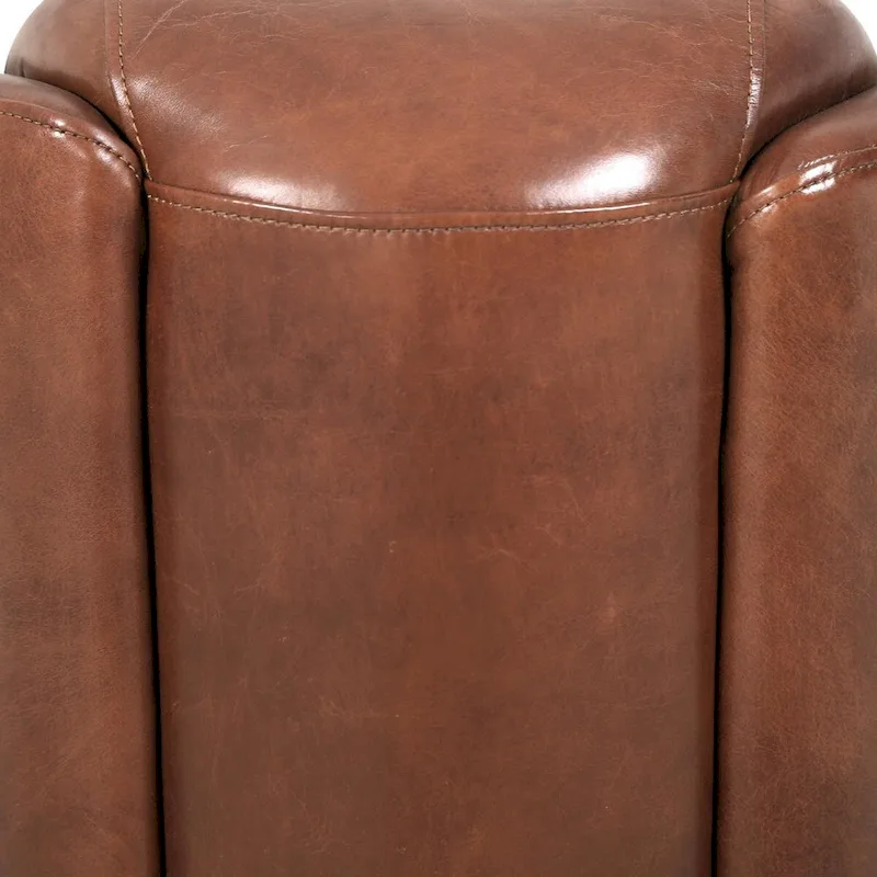Top Grain Leather Armchair in Brown, W27.5xD30xH27