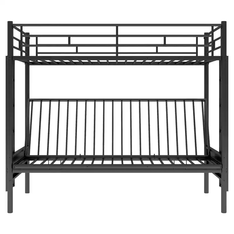 Metal Twin over Full Bunk Bed with Adjustable Lower Bunk 72''H x 78''W x 41.4''D