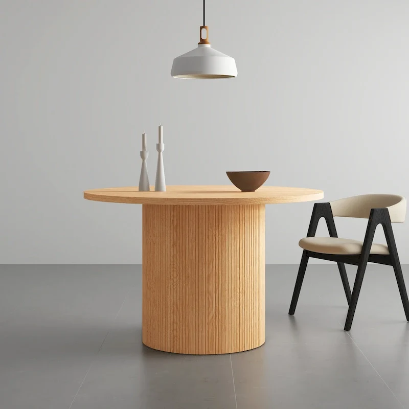 Round Kitchen Table Solid Wood Dining Table