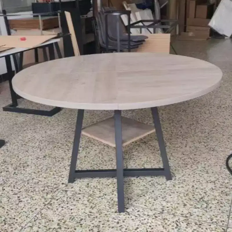 Round MDF & Iron Dining Table (New Model)
