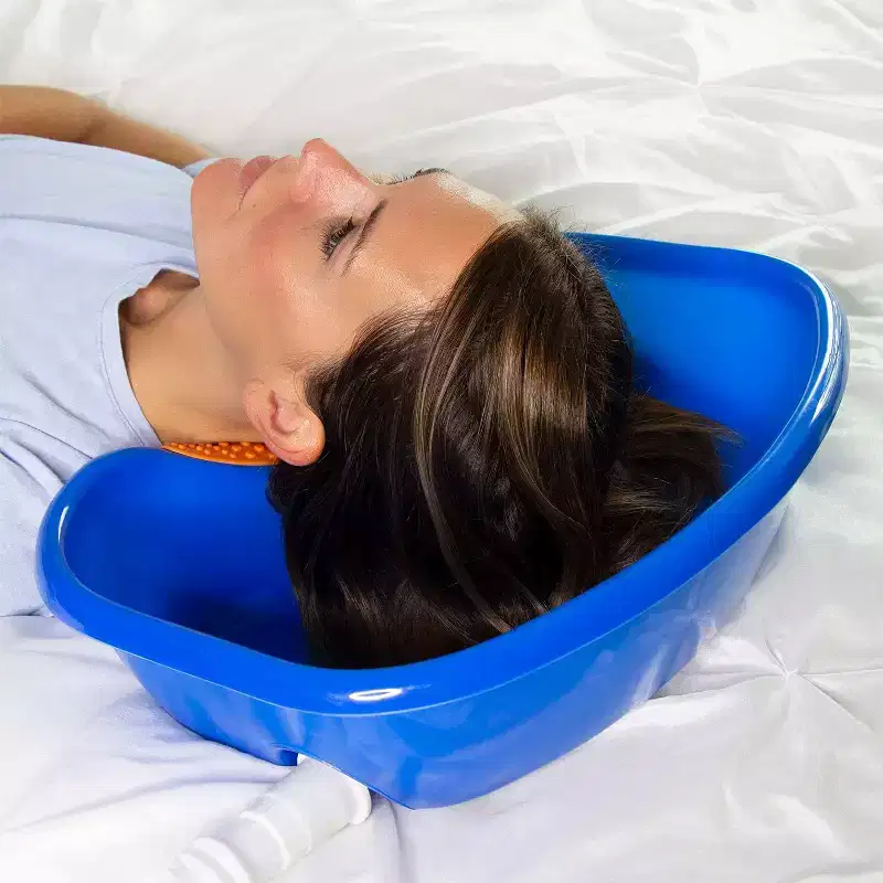 Portable Shampoo Bowl for Bedside and Hair Washing, Hair Cuts and Coloring for the Elderly, Disabled, Bedridden and Handicapped