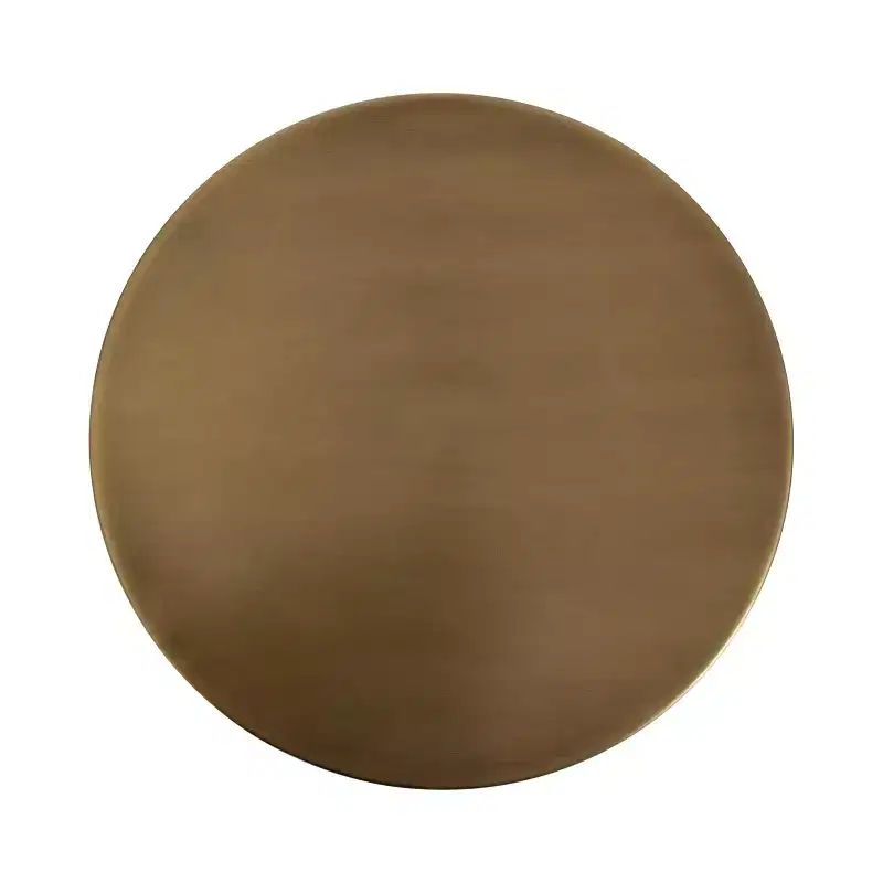 Round Metal Side Table, Gold, 14x14x24