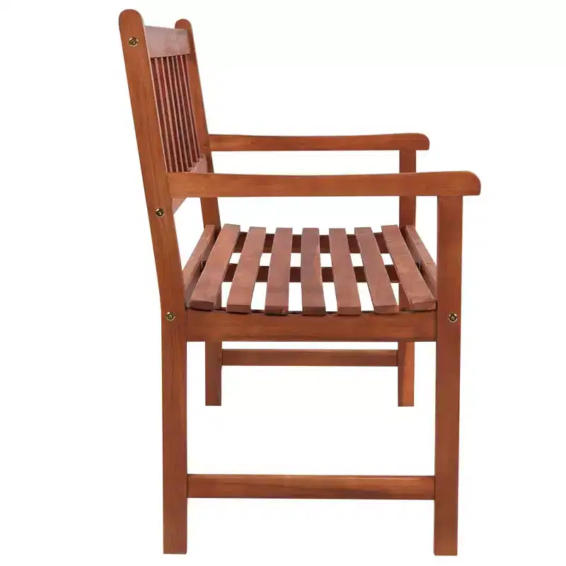 Garden Bench Acacia wood with beige cushion