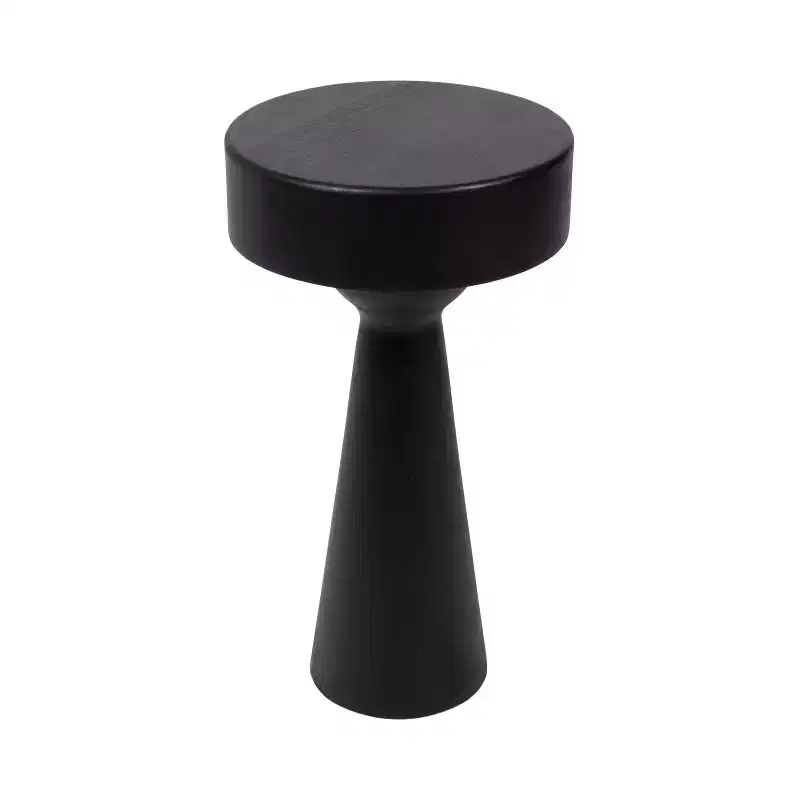 Wood Side Table, Black, 12x12x22