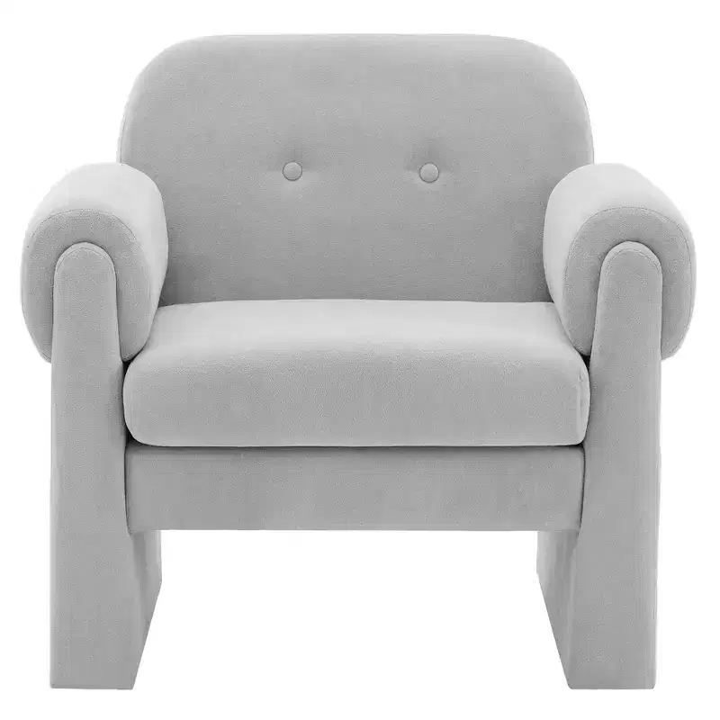 Fluffy Cloud Upholstered Accent Armchair Set of 2 Velvet Ergonomic Bedroom Reading Chair