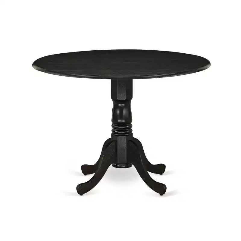 Black / Natural / Walnut Drop-Leaf Dining Table – Seats up to 4