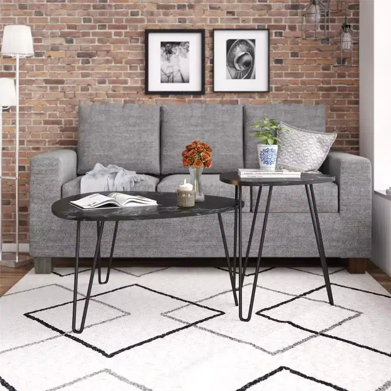 GDFStudio Athena Modern Nesting Coffee and End Tables