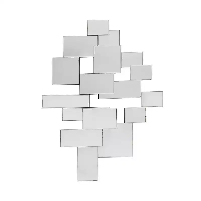 30 Clear Abstract Glass Contemporary Panels Unframed Accent Mirror