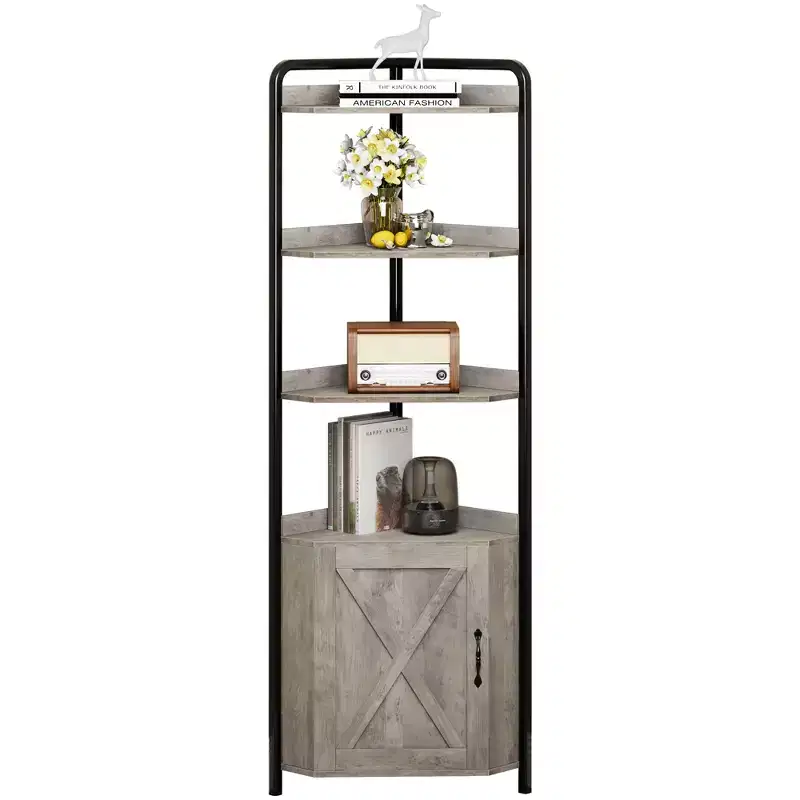 Corner Cabinet Shelf Organizer, 5-Tier Storage Shelf for Living Room and Kitchen