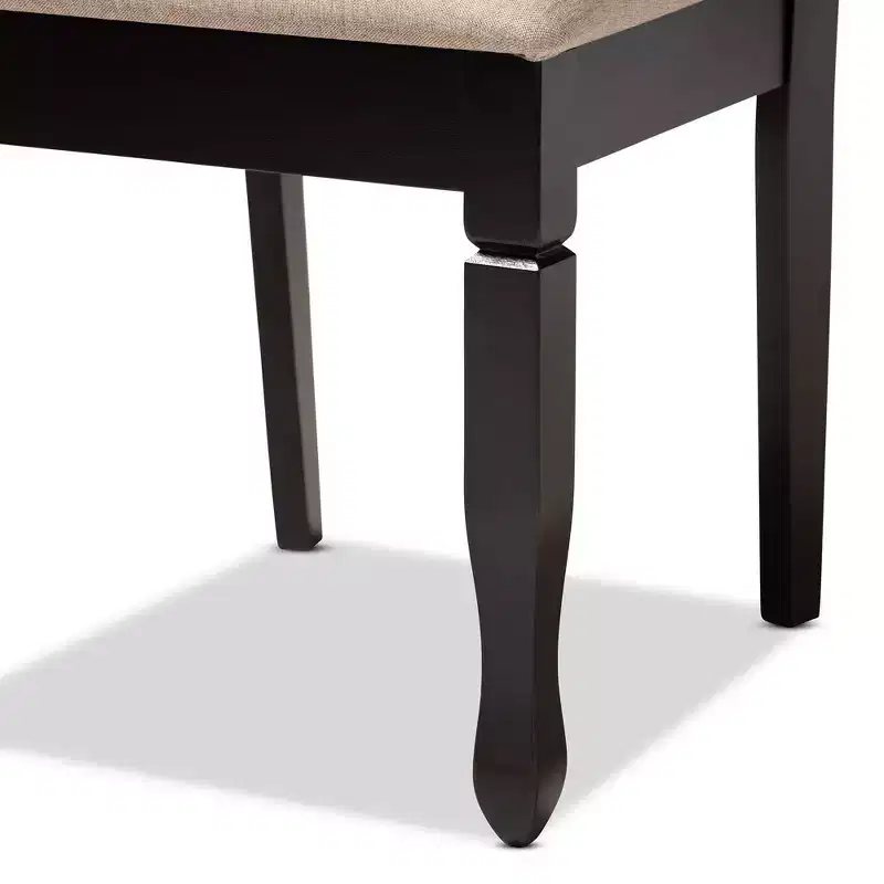 4pc Lanier finished Wood Dining Chairs - Baxton Studio