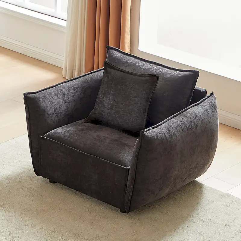 44 Upholstered Arm Chair with Pillows