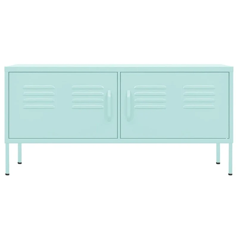 vidaXL TV Stand TV Unit Sideboard Home TV Console Media Unit Cupboard Steel - 41.3 x 13.8 x 19.7