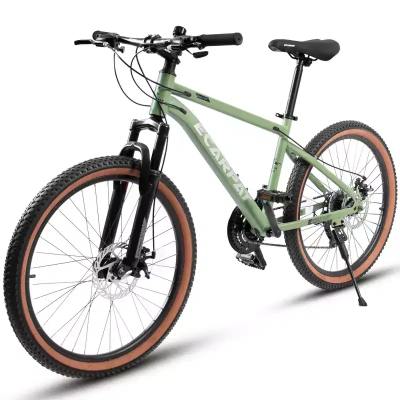 Mountain Bike 24 Inch Wheels, 21-Speed Mens Womens Trail Commuter City Mountain Bike
