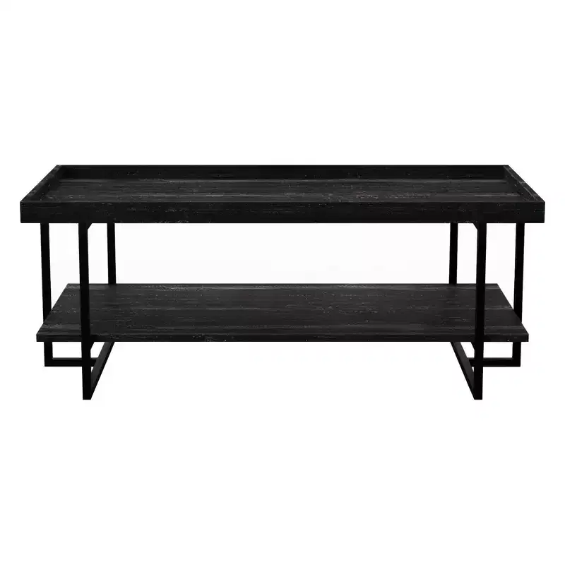 Franda Tray Top Coffee Table Black - miBasics
