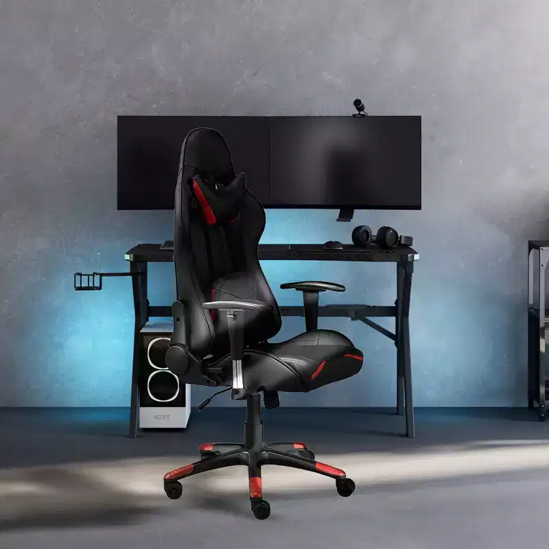 52" Lucas Gaming Chair Black/Red