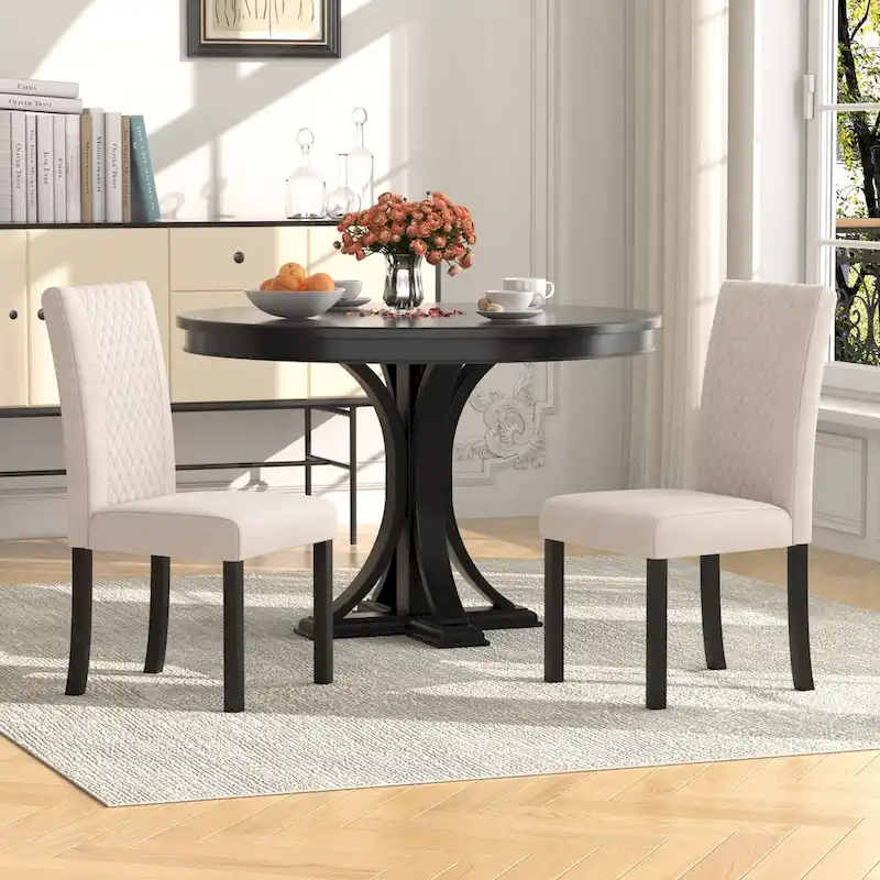 Upholstered Dining Chairs Set of 6 Parson Classic Upholstered Dining Chair,Modern 37 Parson Chairs