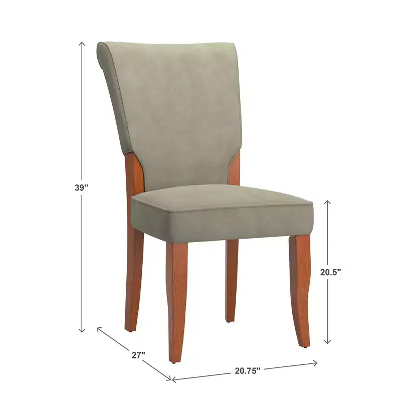 Pershing Velvet Upholstered Parsons Dining Chairs (Set of 2) - iNSPIREQ