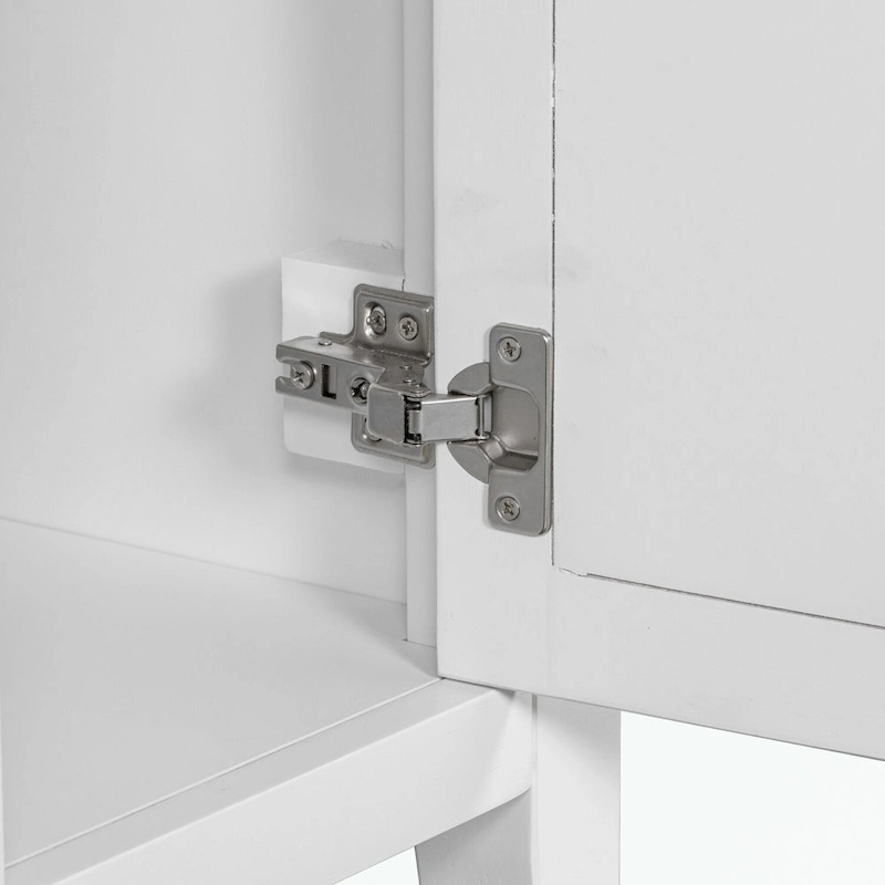Bathroom Vanity with Ceramic Basin, Two Cabinets and Five Drawers