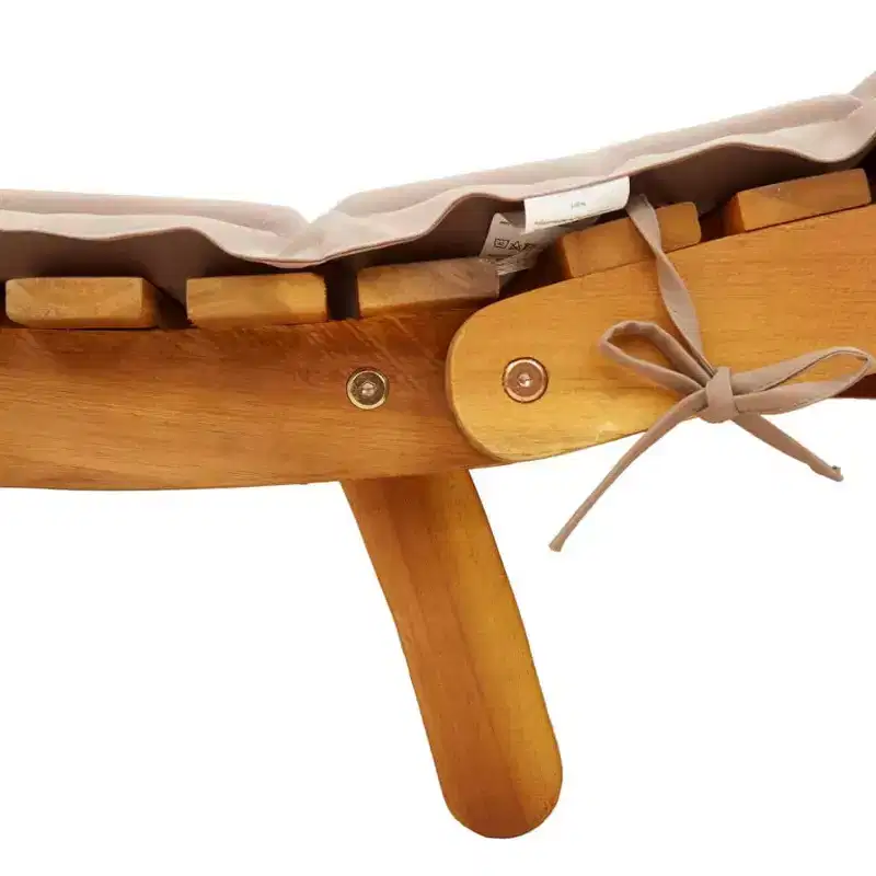 vidaXL Sunlounger Set of 2 Taupe Solid acacia wood Extra Long Foldable
