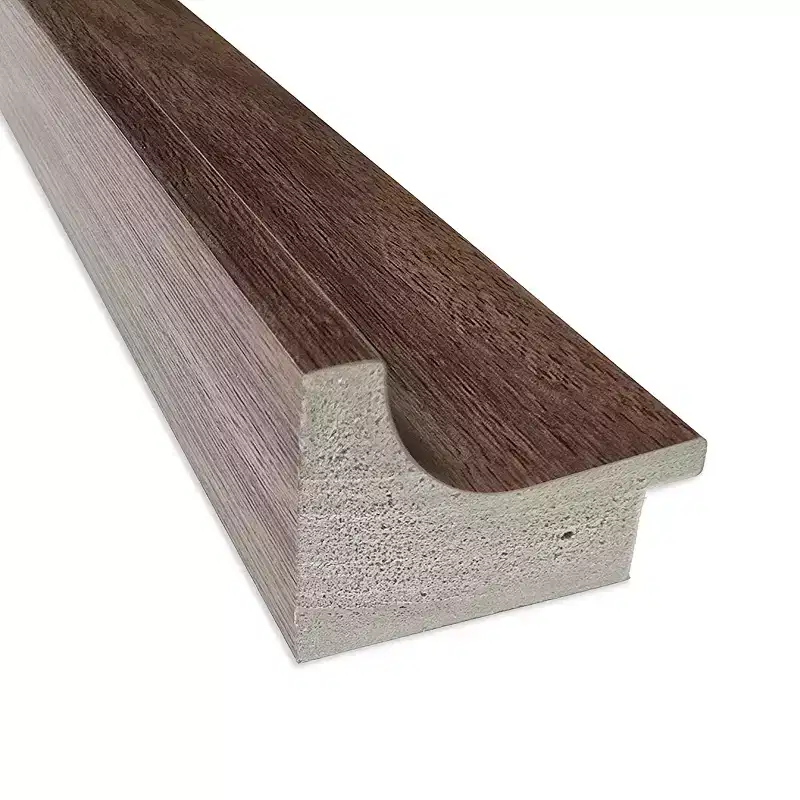 Medium Brown Narrow Petite Bevel Bathroom Wall Mirror 27.25 x 21.25 in.
