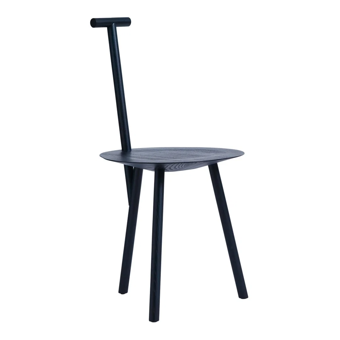 Artisan Solid Wood Side Chair with Rural-Inspired Spade Handle Form for Dining Room