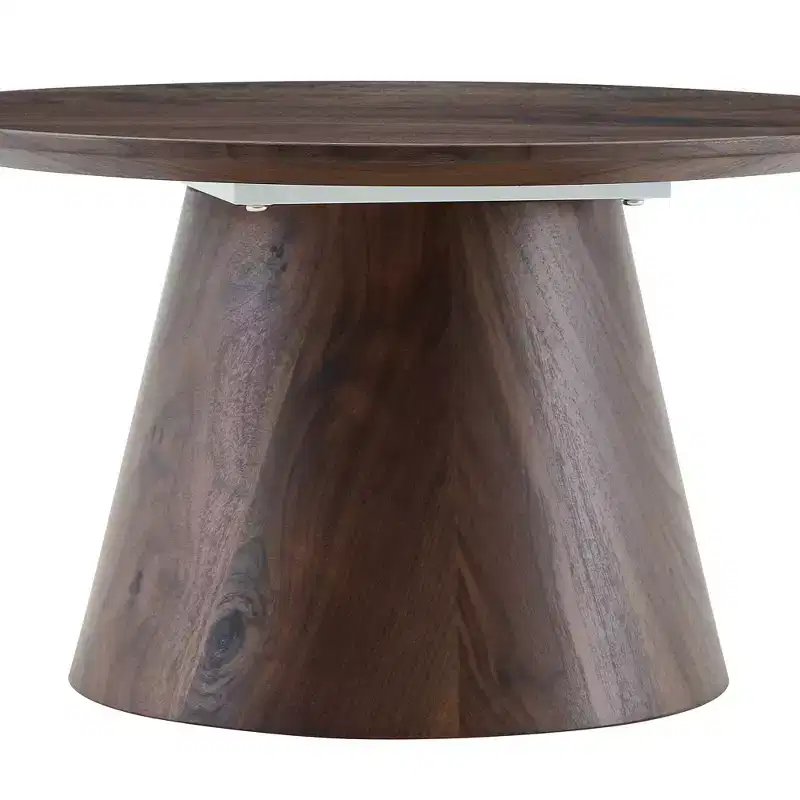 23 Wooden Round Pedestal Coffee Table