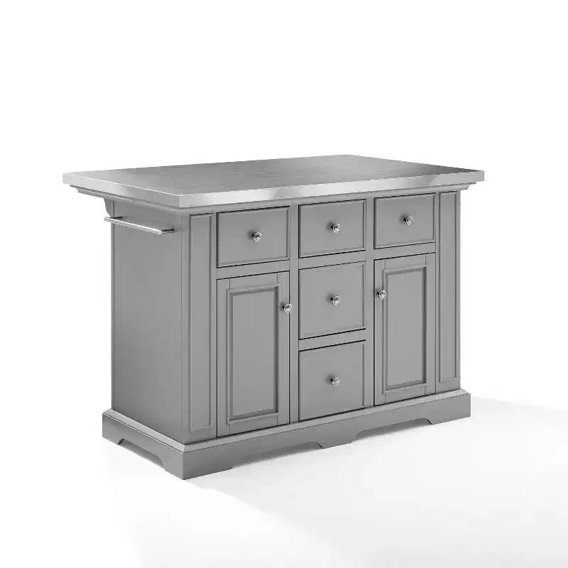 Julia Stainless Steel Top Kitchen Island - Crosley