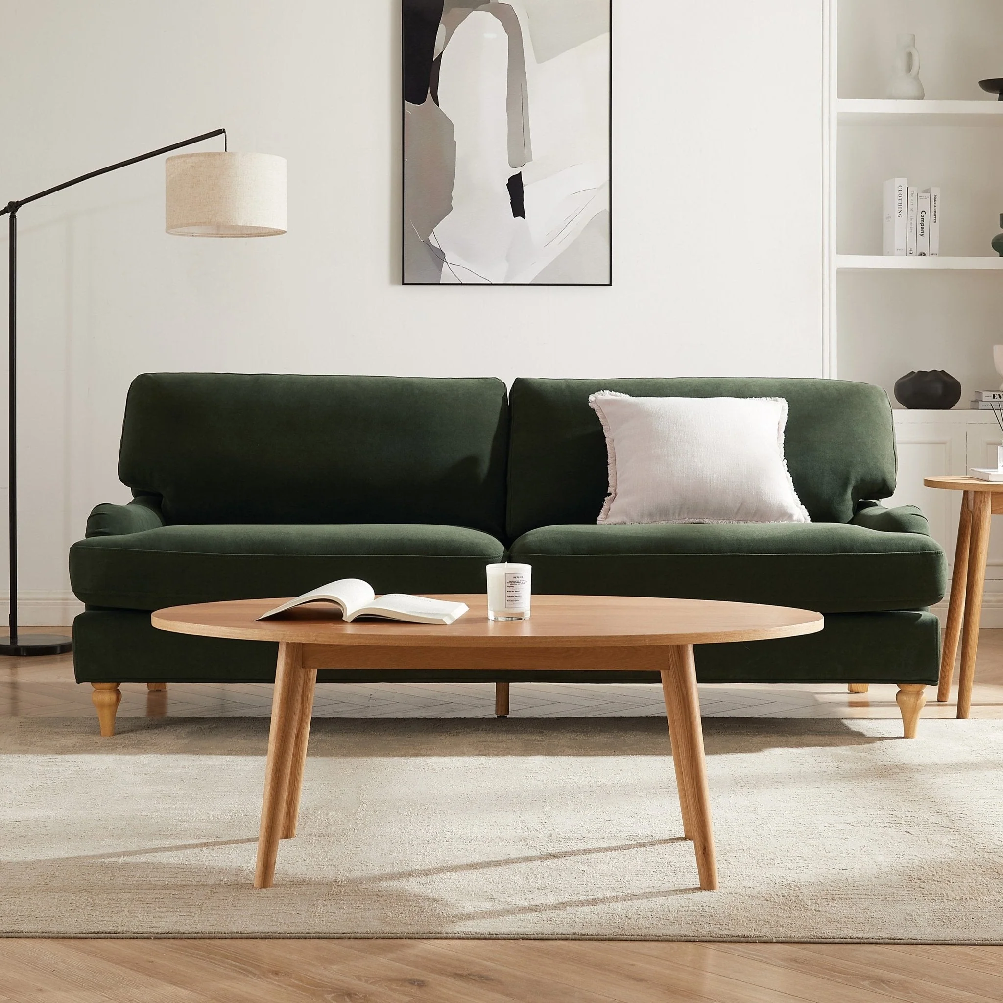 3 Seater Sofa - Dark Olive Green