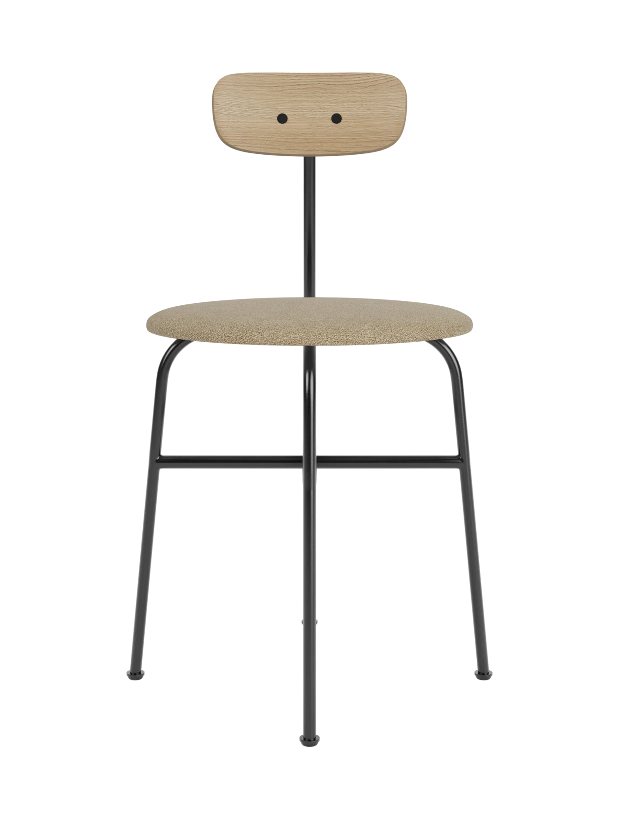 Contemporary Wood Veneer Dining Chair Seat Upholstered with Sleek Recognisable Silhouette for Dining Room